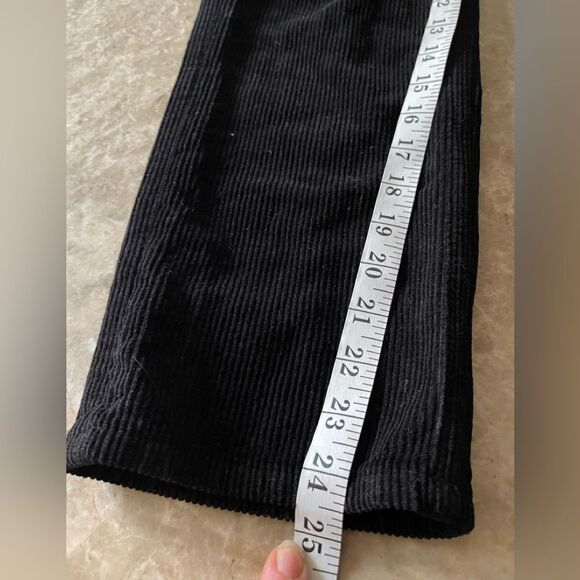 TOPSHOP black corduroy high rise button fly jeans 26 - Picture 9 of 9